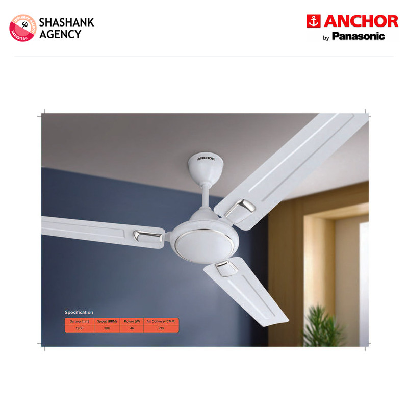 Anchor ANCHOR FAN - Ceiling Fan - Cooler Deco 1s - 1200mm  - Honey Mist product view 2