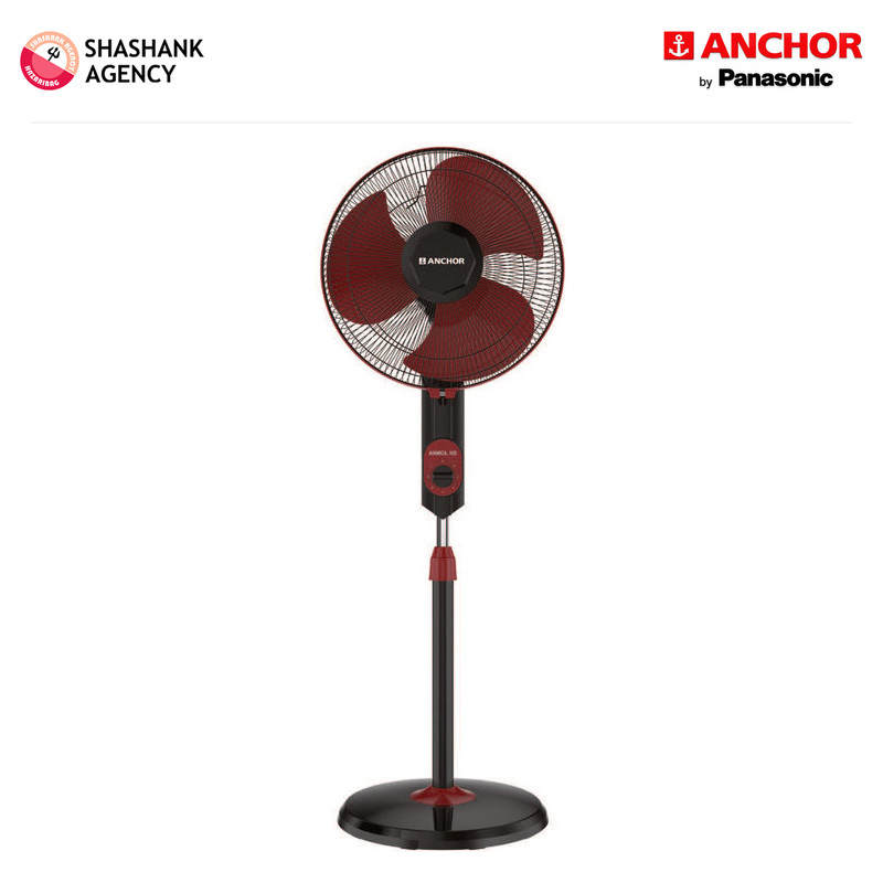 Anchor ANCHOR FAN - PEDESTAL - ANMOL HS 400MM - RED BLACK