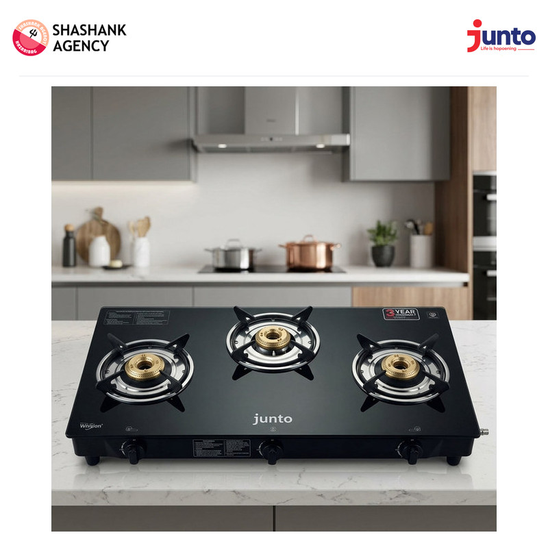 Junto Junto - Home Appliances - Gas Cooktop - Glasstop - CGE0023 - 3B