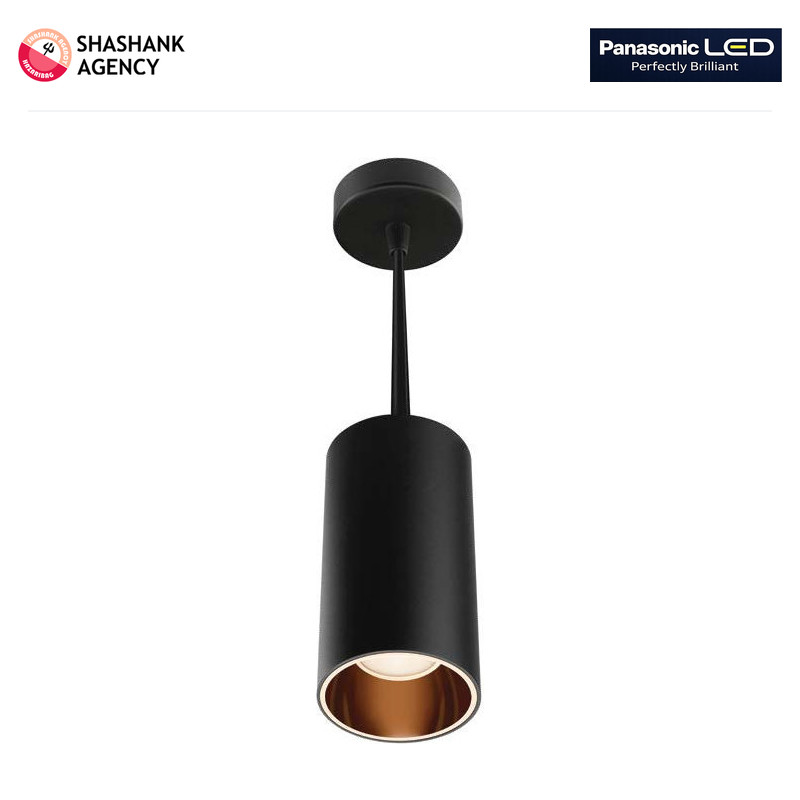 PANASONIC PANASONIC LED - Cylinder COB - Suspended - RoseGold (Black) - 18w - 3000k