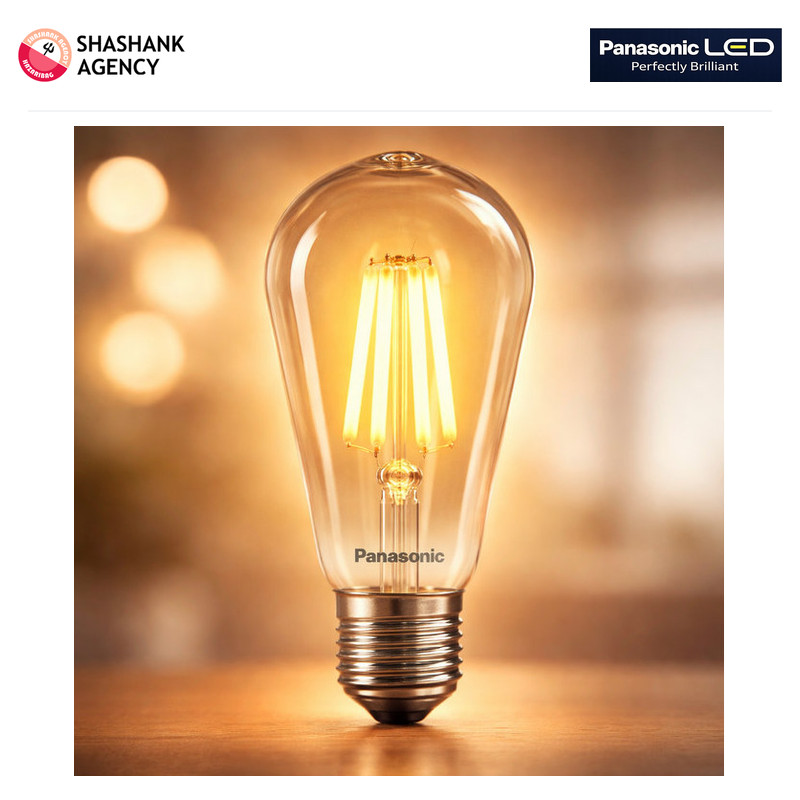 PANASONIC PANASONIC LED - Filament Bulb - E27 - GOLD ST64 - 8W - 2700k