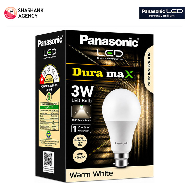 PANASONIC PANASONIC LED - Spherical Bulb - B22 - 3w - 3000k
