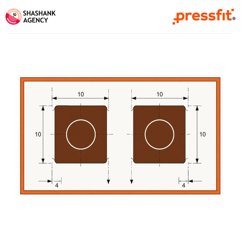 Pressfit PRESSFIT ACCESSORY - GANG BOX - ECHO - 4X7 (2WAY - 16A)