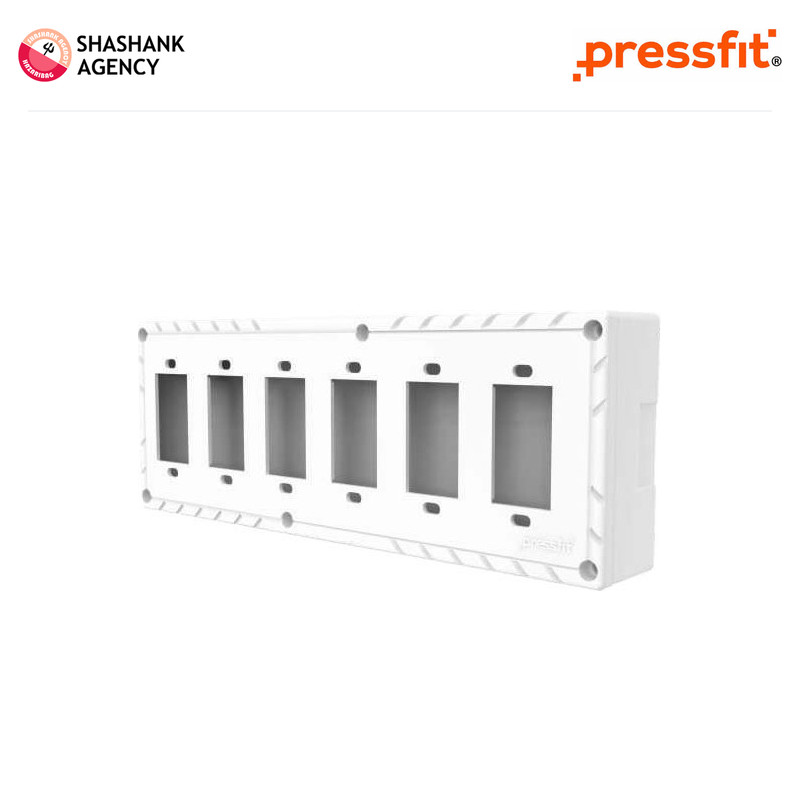 Pressfit PRESSFIT ACCESSORY - GANG BOX - NANO - 8WAY - White