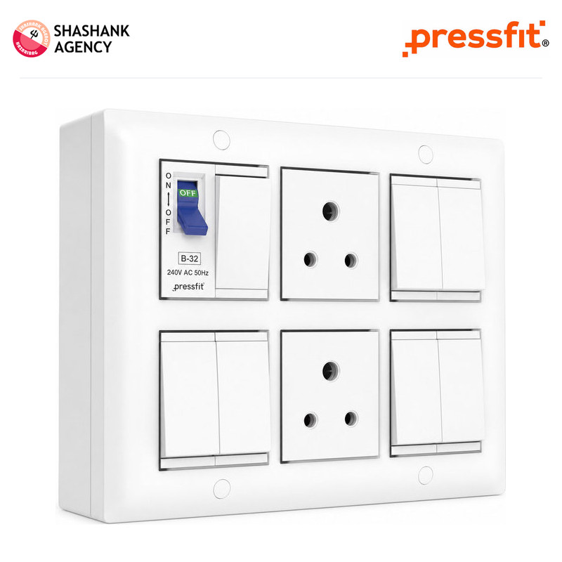 Pressfit PRESSFIT ACCESSORY - Modular Gang Box - Tejas - 12M - Chrome