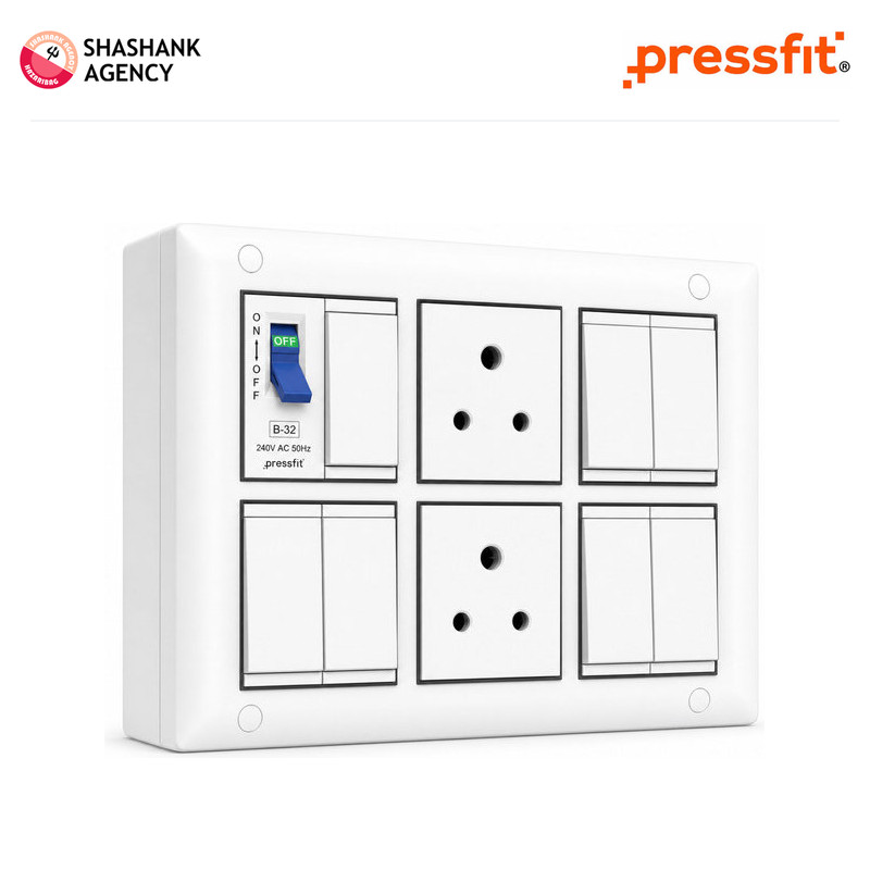 Pressfit PRESSFIT ACCESSORY - Modular Gang Box - Tejas - 12M - White