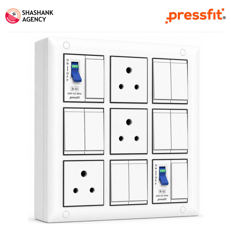 Pressfit PRESSFIT ACCESSORY - Modular Gang Box - Tejas - 18M - White