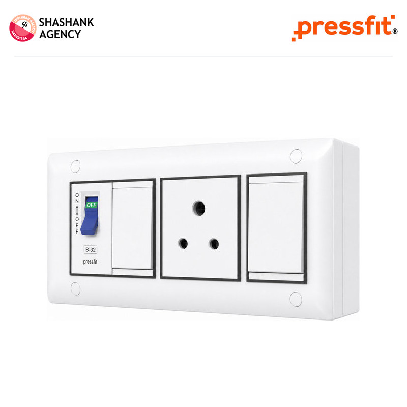 Pressfit PRESSFIT ACCESSORY - Modular Gang Box - Tejas - 5M - White