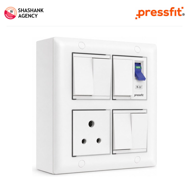 Pressfit PRESSFIT ACCESSORY - Modular Gang Box - Tejas - 8M - White