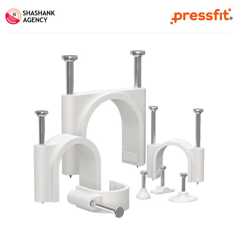 Pressfit PRESSFIT ACCESSORY - Wire Clip - 25mm - 1 Nails - White