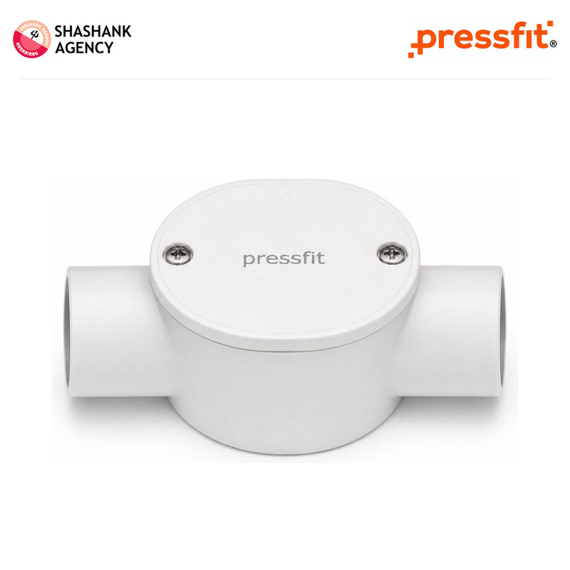 Pressfit PRESSFIT ASSESSORY - JUNCTION BOX - GALAXY - 25MM -2WAY - IVORY
