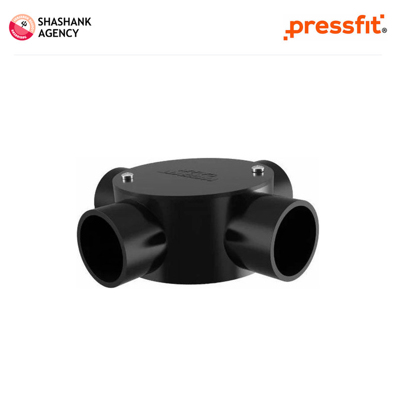 Pressfit PRESSFIT ASSESSORY - JUNCTION BOX - GALAXY - 25MM -4WAY - Black
