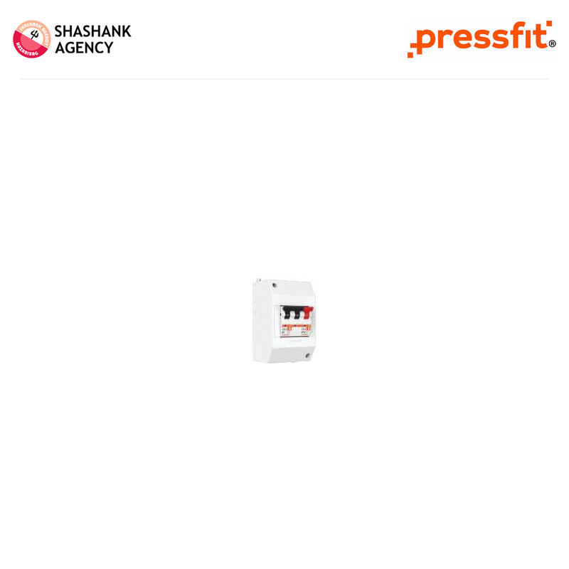Brand not specified PRESSFIT ASSESSORY - MCB BOX - 3/4 WAY - Press Teak - Plastic