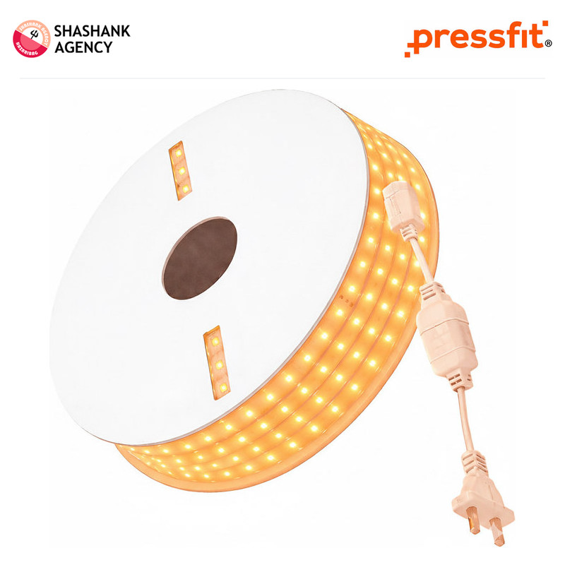 Pressfit PRESSFIT LED - Rope Light - Dazzle - 144LED/Metre - Amber - 45m