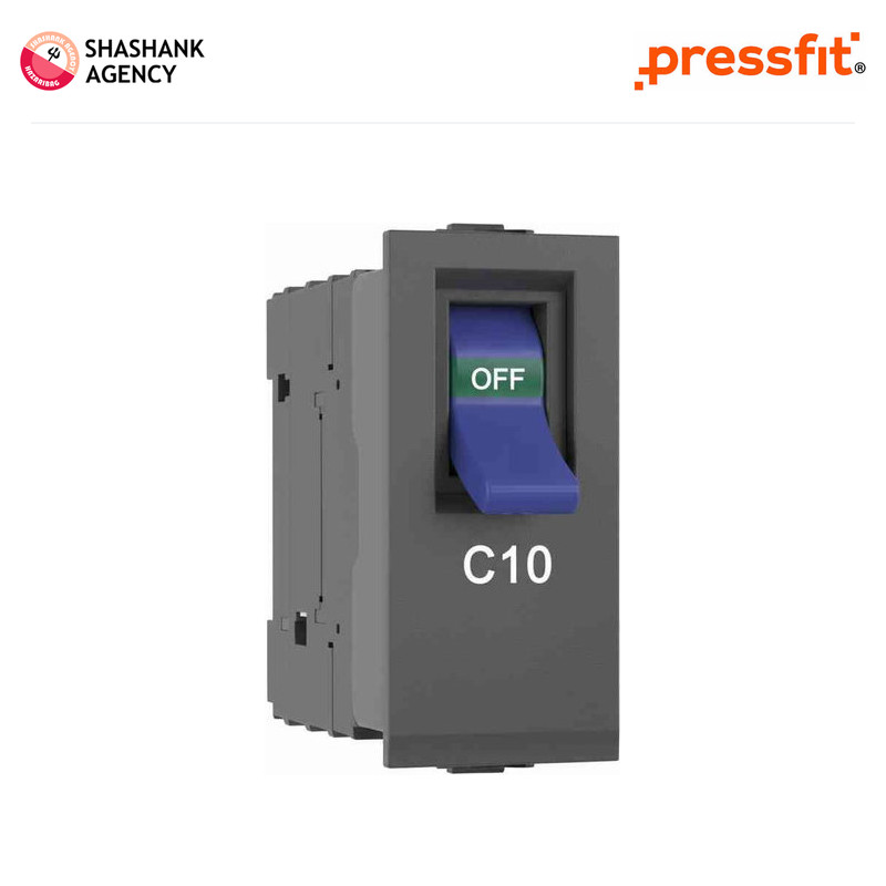 Pressfit PRESSFIT Switches - Mini MCB - ONE ISI - 10A SP - Black
