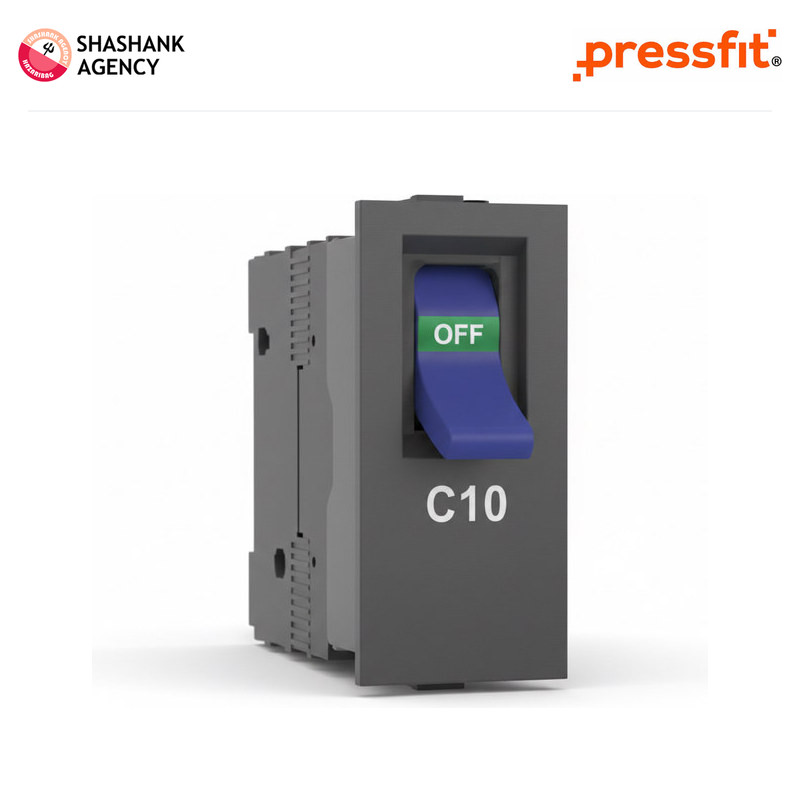 Pressfit PRESSFIT Switches - Mini MCB - ONE ISI - 32A SP - Black