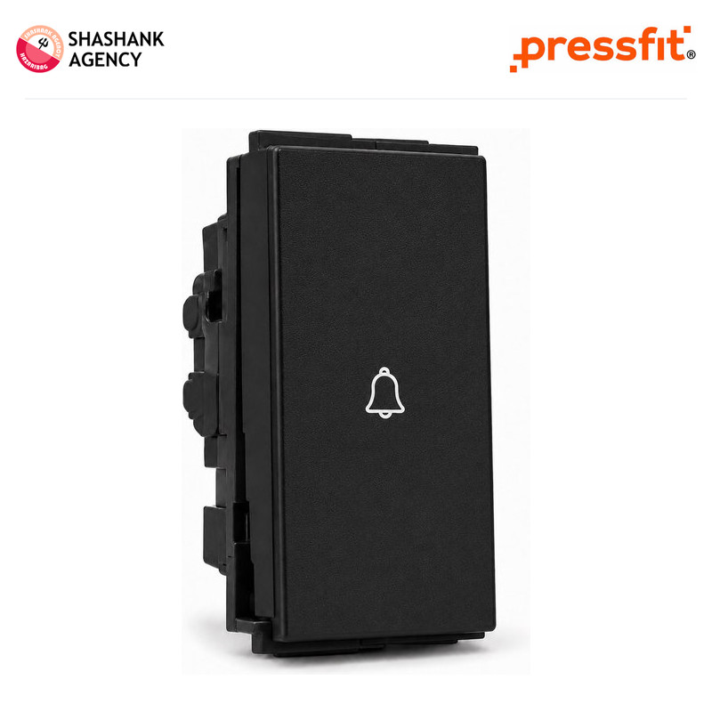 Pressfit PRESSFIT Switches - Modular Bell Push - Infino - Black