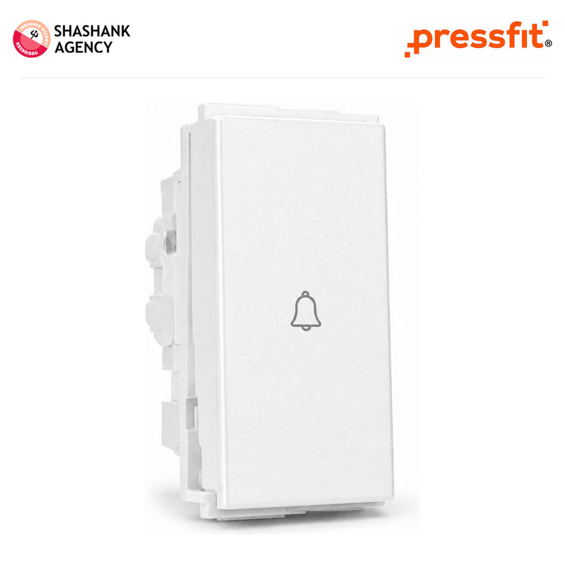 Pressfit PRESSFIT Switches - Modular Bell Push - Infino - White