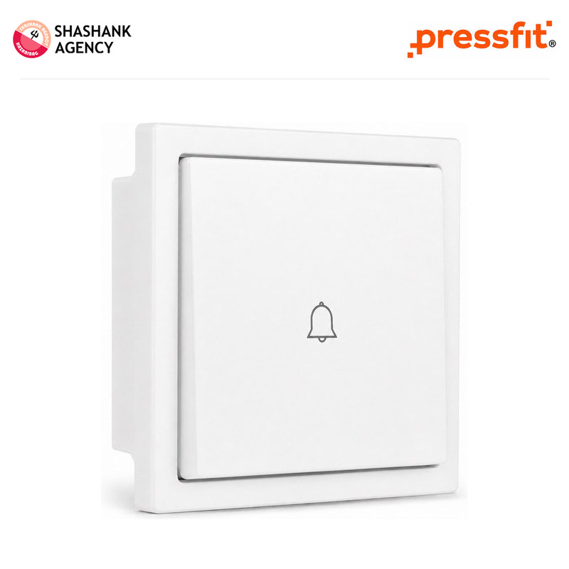 Pressfit PRESSFIT Switches - Modular Bell Push - XUV - White