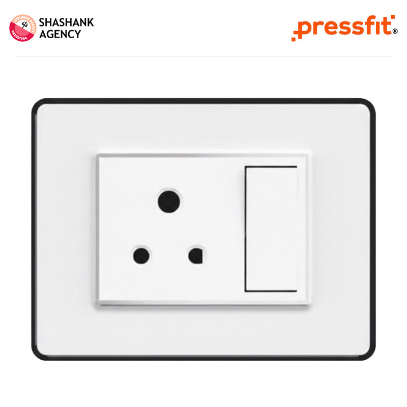 Pressfit PRESSFIT Switches - Modular Plates - Candy - 1M - Silver Border - White