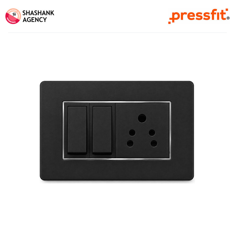 Pressfit PRESSFIT Switches - Modular Plates - Candy - 4M - Silver Border - Pitch Black