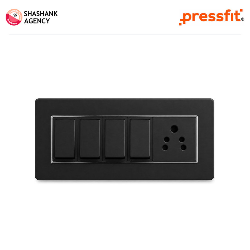 Pressfit PRESSFIT Switches - Modular Plates - Candy - 6M - Silver Border - Pitch Black