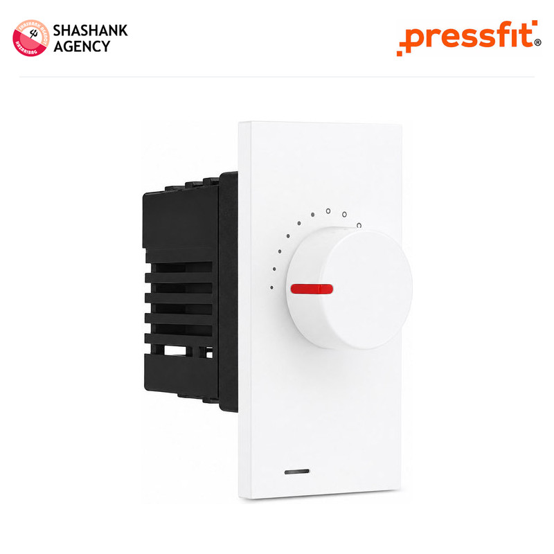 Pressfit PRESSFIT Switches - Modular Switch - D1 - Dimmer - 1M - White