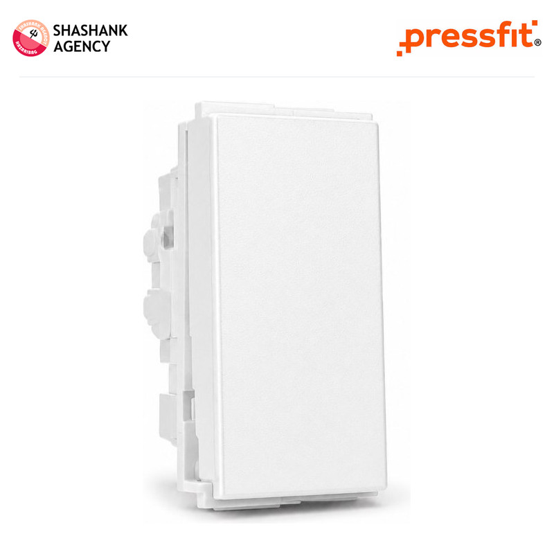 Pressfit PRESSFIT Switches - Modular Switch - Infino - 1 Way 6A - White