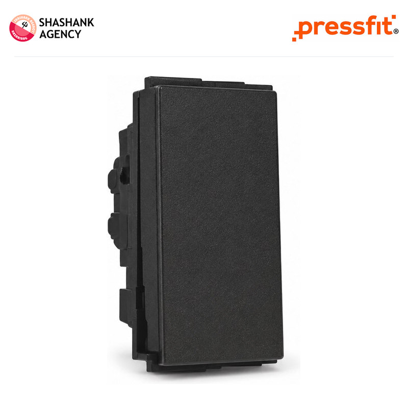 Pressfit PRESSFIT Switches - Modular Switch - Infino - 2 Way 6A - Black