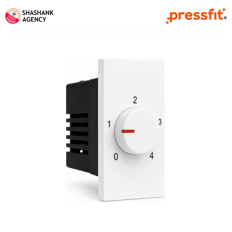 Pressfit PRESSFIT Switches - Modular Switch - Regulator - R1 - 1M - 4 Step - White