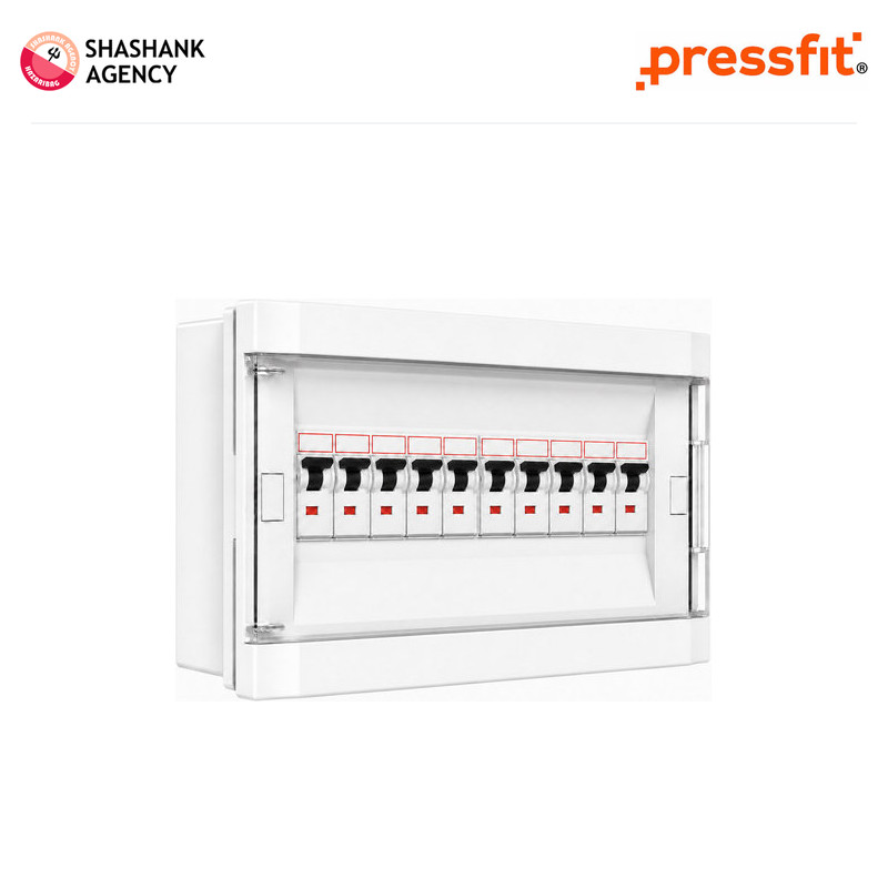 Pressfit PRESSFIT Switchgear - DB Box - Diya SPN - 16 Way - Transparent Lid