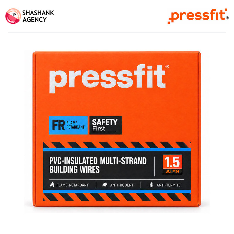 Pressfit PRESSFIT Wires - FR Building Wire - 1.50 sq. mm - 90m - Blue