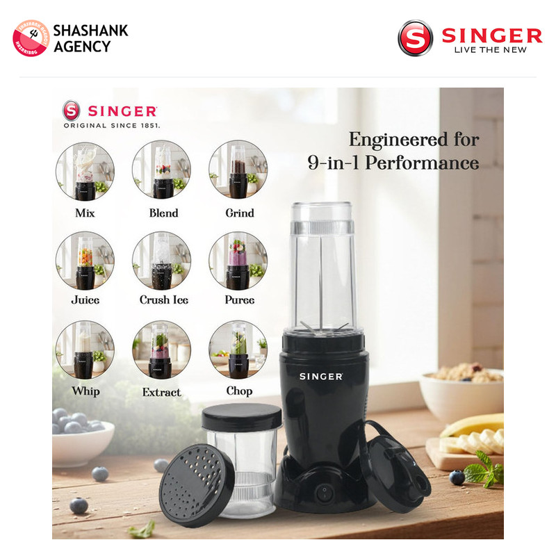 SINGER Singer - Home Appliance - Mixer Grinder - Nutricool Blender - 500w product view 4