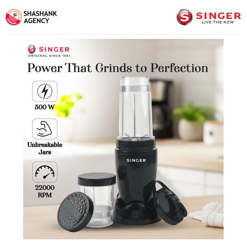 SINGER Singer - Home Appliance - Mixer Grinder - Nutricool Blender - 500w product view 3