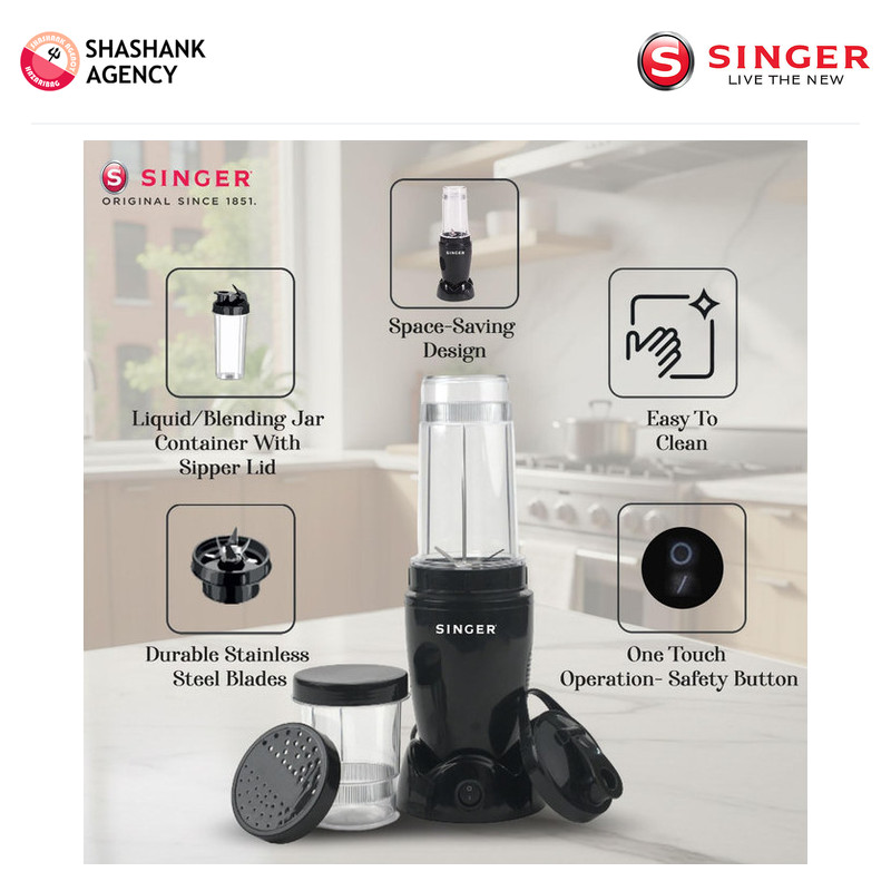SINGER Singer - Home Appliance - Mixer Grinder - Nutricool Blender - 500w product view 2